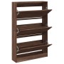 Zapatero de madera de ingeniería marrón roble 80x21x125,5 cm de , Zapateros y organizadores de calzado - Ref: Foro24-839930, ...