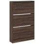 Zapatero de madera de ingeniería marrón roble 80x21x125,5 cm de , Zapateros y organizadores de calzado - Ref: Foro24-839930, ...