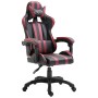 Silla de gaming de cuero sintético color vino tinto de vidaXL, Sillones para videojuegos - Ref: Foro24-20215, Precio: 151,58 ...