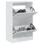 Engineered wood white shoe rack 60x34x96.5 cm by , Shoe racks and shoe organizers - Ref: Foro24-839945, Price: 83,65 €, Disco...