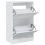 Engineered wood white shoe rack 60x34x96.5 cm by , Shoe racks and shoe organizers - Ref: Foro24-839945, Price: 83,65 €, Disco...