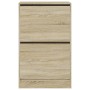 Zapatero de madera de ingeniería roble Sonoma 60x34x96,5 cm de , Zapateros y organizadores de calzado - Ref: Foro24-839947, P...