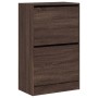 Zapatero de madera de ingeniería marrón roble 60x34x96,5 cm de , Zapateros y organizadores de calzado - Ref: Foro24-839951, P...