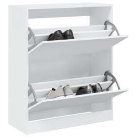 White engineered wood shoe rack 80x34x96.5 cm by , Shoe racks and shoe organizers - Ref: Foro24-839966, Price: 113,68 €, Disc...