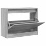 Zapatero de madera de ingeniería gris Sonoma 80x34x63 cm de , Zapateros y organizadores de calzado - Ref: Foro24-839964, Prec...