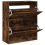 Zapatero de madera de ingeniería roble ahumado 80x34x96,5 cm de , Zapateros y organizadores de calzado - Ref: Foro24-839970, ...