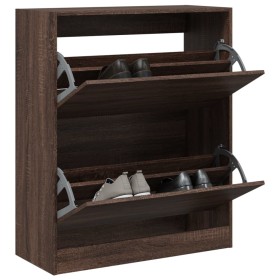 Engineered wood shoe rack in brown oak, 80x34x96.5 cm by , Shoe racks and shoe organizers - Ref: Foro24-839972, Price: 110,99...