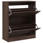 Zapatero de madera de ingeniería marrón roble 80x34x96,5 cm de , Zapateros y organizadores de calzado - Ref: Foro24-839972, P...