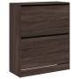 Zapatero de madera de ingeniería marrón roble 80x34x96,5 cm de , Zapateros y organizadores de calzado - Ref: Foro24-839972, P...