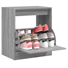 Zapatero de madera de ingeniería gris Sonoma 60x42x69 cm de , Zapateros y organizadores de calzado - Ref: Foro24-839985, Prec...