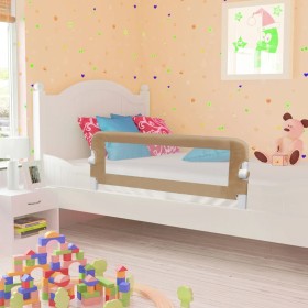 Barandilla de seguridad cama de niño poliéster taupe 120x42 cm de vidaXL, Barandillas de seguridad - Ref: Foro24-10174, Preci...