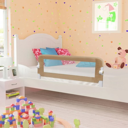 Child bed safety rail taupe polyester 120x42 cm by vidaXL, Safety railings - Ref: Foro24-10174, Price: 37,99 €, Discount: %