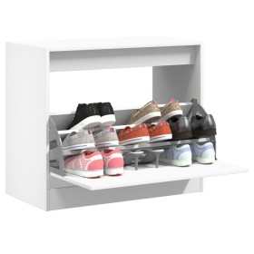 Engineered wood white shoerack 80x42x69 cm by , Shoe racks and shoe organizers - Ref: Foro24-840001, Price: 64,99 €, Discount: %