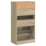 Engineered wood shoe rack in Sonoma oak, 60x34x116 cm. by , Shoe racks and shoe organizers - Ref: Foro24-840017, Price: 93,22...