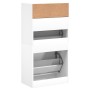 Engineered wood white shoe rack 60x34x116 cm by , Shoe racks and shoe organizers - Ref: Foro24-840015, Price: 89,84 €, Discou...