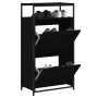 Zapatero de madera de ingeniería negro 60x34x112 cm de , Zapateros y organizadores de calzado - Ref: Foro24-840029, Precio: 1...