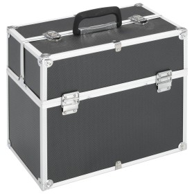 Black aluminum makeup case 38x23x34 cm by vidaXL, toiletry bags - Ref: Foro24-91833, Price: 58,06 €, Discount: %