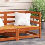 Garden corner sofa solid pine wood wax brown 70x70x67cm by , Modular outdoor sofas - Ref: Foro24-837904, Price: 62,97 €, Disc...