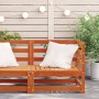 Garden corner sofa solid pine wood wax brown 70x70x67cm by , Modular outdoor sofas - Ref: Foro24-837904, Price: 62,97 €, Disc...