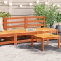 Garden sofas without armrests 2 units brown wood 70x70x67 cm by , Modular outdoor sofas - Ref: Foro24-837925, Price: 104,99 €...