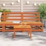 Garden sofas without armrests 2 units brown wood 70x70x67 cm by , Modular outdoor sofas - Ref: Foro24-837925, Price: 102,45 €...