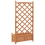 Solid Brown Fir Wood Trellis Planter by , Pots and planters - Ref: Foro24-365488, Price: 79,65 €, Discount: %