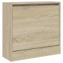 Zapatero de madera de ingeniería roble Sonoma 60x21x57 cm de , Zapateros y organizadores de calzado - Ref: Foro24-839884, Pre...