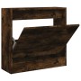 Zapatero de madera de ingeniería roble ahumado 60x21x57 cm de , Zapateros y organizadores de calzado - Ref: Foro24-839886, Pr...