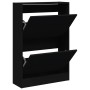 Zapatero de madera de ingeniería negro 60x21x87,5 cm de , Zapateros y organizadores de calzado - Ref: Foro24-839890, Precio: ...