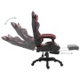 Silla gaming con reposapiés cuero sintético color vino tinto de vidaXL, Sillones para videojuegos - Ref: Foro24-20223, Precio...