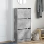 Concrete gray engineered wood shoe rack 60x21x125.5 cm by , Shoe racks and shoe organizers - Ref: Foro24-839899, Price: 99,40...