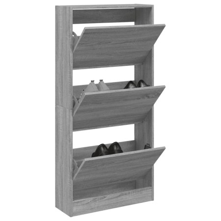 Sonoma Gray Engineered Wood Shoe Rack 60x21x125.5 cm by , Shoe racks and shoe organizers - Ref: Foro24-839901, Price: 102,25 ...