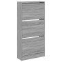 Zapatero de madera de ingeniería gris Sonoma 60x21x125,5 cm de , Zapateros y organizadores de calzado - Ref: Foro24-839901, P...