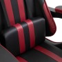 Silla gaming con reposapiés cuero sintético color vino tinto de vidaXL, Sillones para videojuegos - Ref: Foro24-20223, Precio...