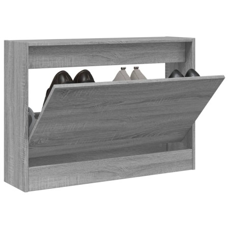 Zapatero de madera de ingeniería gris Sonoma 80x21x57 cm de , Zapateros y organizadores de calzado - Ref: Foro24-839915, Prec...