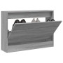 Zapatero de madera de ingeniería gris Sonoma 80x21x57 cm de , Zapateros y organizadores de calzado - Ref: Foro24-839915, Prec...