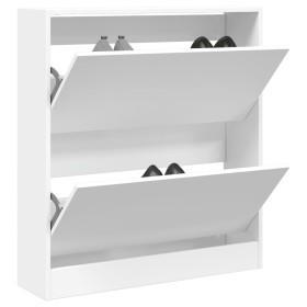 Engineered wood white shoe rack 80x21x87.5 cm by , Shoe racks and shoe organizers - Ref: Foro24-839917, Price: 88,99 €, Disco...