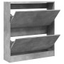 Zapatero de madera de ingeniería gris hormigón 80x21x87,5 cm de , Zapateros y organizadores de calzado - Ref: Foro24-839920, ...