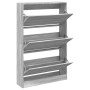 Zapatero de madera de ingeniería gris Sonoma 80x21x125,5 cm de , Zapateros y organizadores de calzado - Ref: Foro24-839929, P...