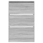 Zapatero de madera de ingeniería gris Sonoma 80x21x125,5 cm de , Zapateros y organizadores de calzado - Ref: Foro24-839929, P...