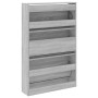 Zapatero de madera de ingeniería gris Sonoma 80x21x125,5 cm de , Zapateros y organizadores de calzado - Ref: Foro24-839929, P...