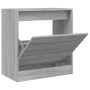 Schuhregal aus technischem Holz in Sonoma-Grau, 60 x 34 x 63,5 cm von , Schuhregale und Schuhorganisatoren - Ref: Foro24-8399...