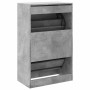 Zapatero de madera de ingeniería gris hormigón 60x34x96,5 cm de , Zapateros y organizadores de calzado - Ref: Foro24-839948, ...