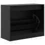 Engineered wood black shoerack 80x34x63 cm by , Shoe racks and shoe organizers - Ref: Foro24-839960, Price: 65,99 €, Discount: %