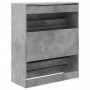 Betongraues Schuhregal aus Holzwerkstoff, 80 x 34 x 96,5 cm von , Schuhregale und Schuhorganisatoren - Ref: Foro24-839969, Pr...