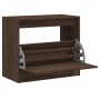 Zapatero de madera de ingeniería marrón roble 80x42x69 cm de , Zapateros y organizadores de calzado - Ref: Foro24-840007, Pre...