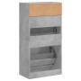 Zapatero de madera de ingeniería gris hormigón 60x34x116 cm de , Zapateros y organizadores de calzado - Ref: Foro24-840018, P...