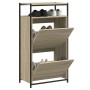 Zapatero de madera de ingeniería roble Sonoma 60x34x112 cm de , Zapateros y organizadores de calzado - Ref: Foro24-840030, Pr...