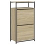 Zapatero de madera de ingeniería roble Sonoma 60x34x112 cm de , Zapateros y organizadores de calzado - Ref: Foro24-840030, Pr...