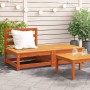 Garden sofa without armrests with footrest in brown pine wood by , Modular outdoor sofas - Ref: Foro24-837960, Price: 97,02 €...